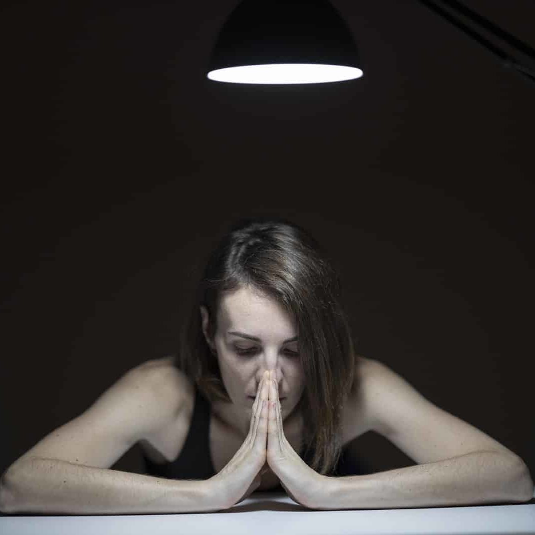 uncertain woman photo